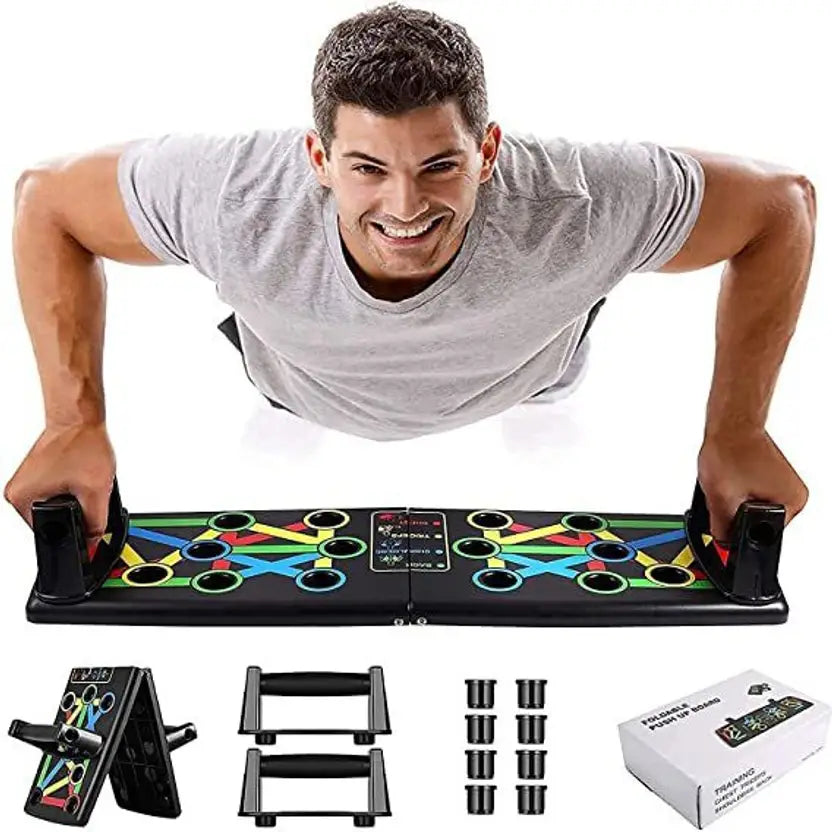Multifunctional Foldable Home Exercise Fitness Equipment, Push up flex board Fitness Accessory Kit Kit