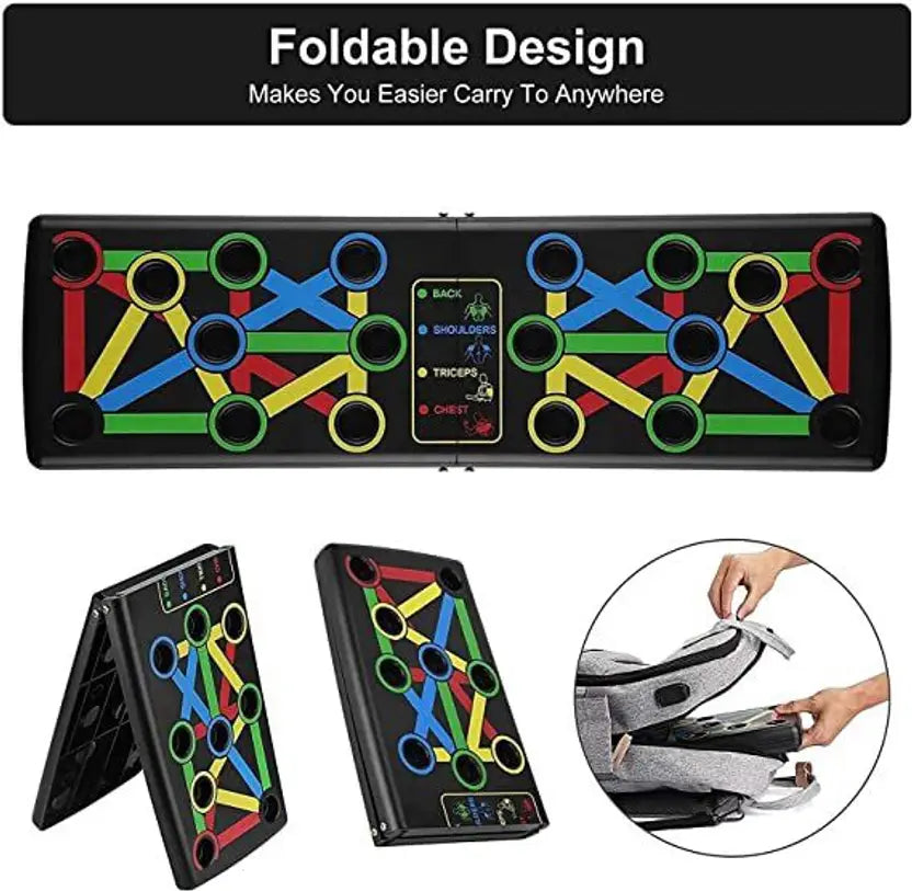 Multifunctional Foldable Home Exercise Fitness Equipment, Push up flex board Fitness Accessory Kit Kit