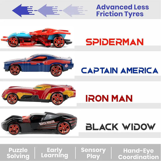 ROSEFAIR Metal Car Set Models of Toy Avengers Cars for Children( 4 Pcs Set) (Multicolor)  (Multicolor, Pack of: 4)